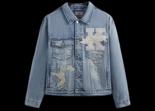 Kith Embroidered Centre Denim Jacket Light Indigo