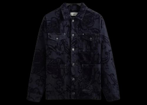 Kith Flocked Denim Willoughby Chore Jacket Dark Indigo