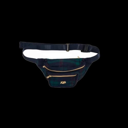 Kith for Bergdorf Goodman Astor Wool Plaid Waist Bag Green