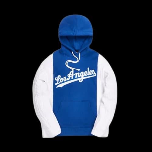 Kith For Major League Baseball Los Angeles Dodgers Combo Hoodie Royal Blue