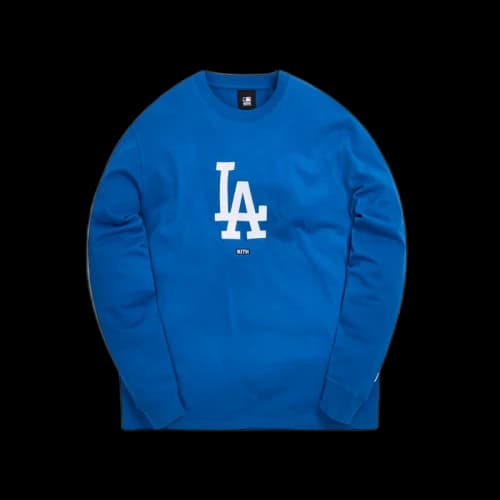 Kith For Major League Baseball Los Angeles Dodgers L/S Tee Royal Blue
