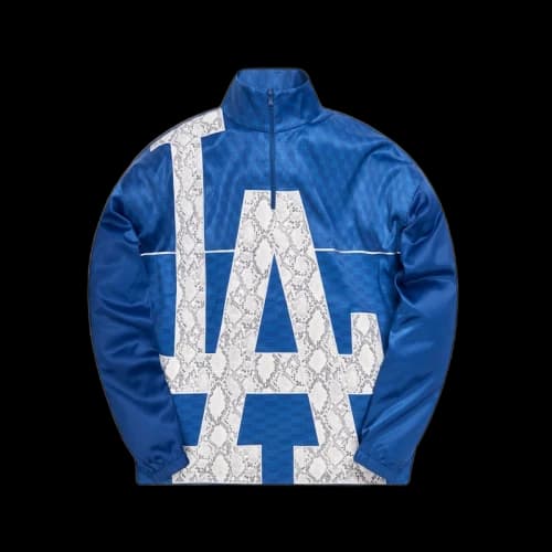 Kith For Major League Baseball Los Angeles Dodgers Quarter Zip Royal Blue