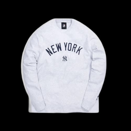 Kith For Major League Baseball New York Yankees L/S Tee Heather Grey