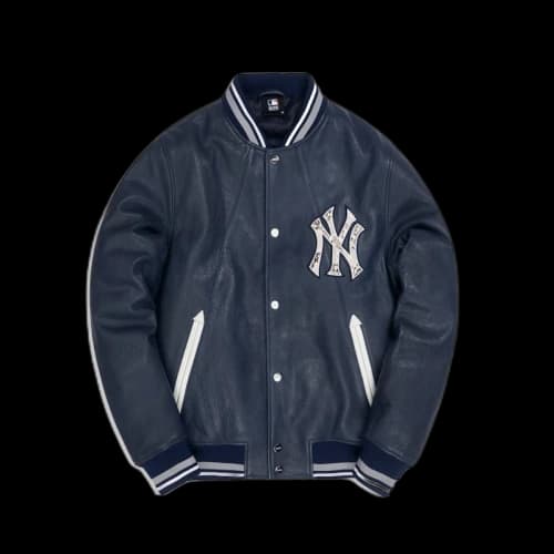 Kith For Major League Baseball New York Yankees Leather Bomber Navy