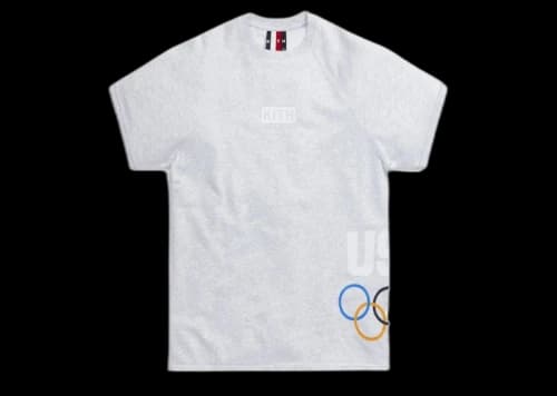 Kith for Team USA 5 Rings Howard Tee Light Heather Grey