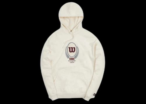 Kith for Wilson Crest Hoodie Heather Oatmeal