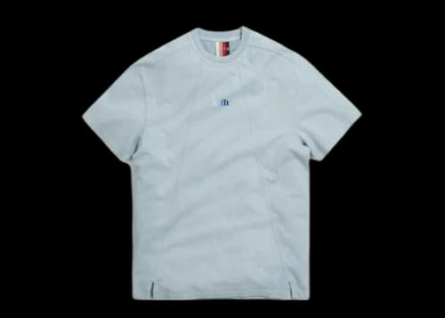 Kith Garment Dyed Paneled Tee Light Indigo Blue