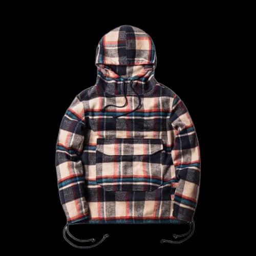 Kith Harrison Plaid Flannel Hoodie Red/White/Navy