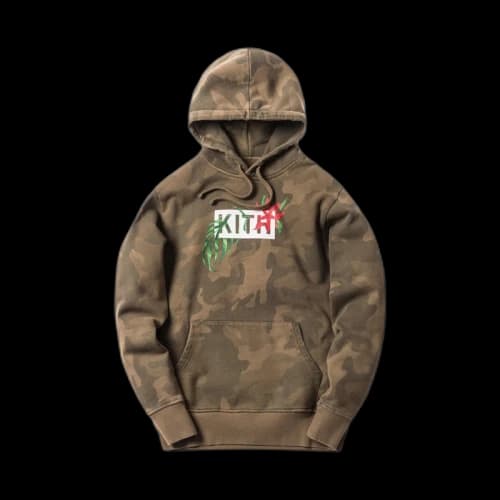 Kith In Bloom Classic Logo Hoodie Woodland Camo