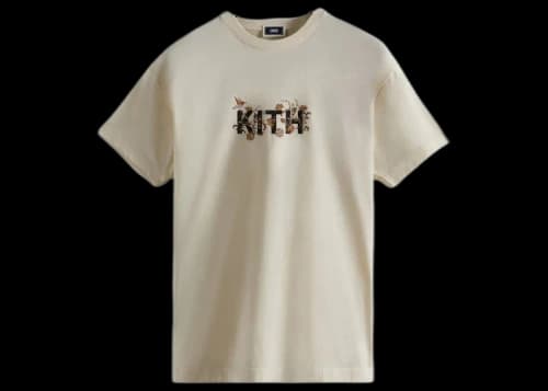 Kith Jacobean Logo Vintage Tee Sandrift
