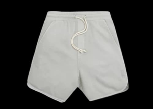 Kith Jordan Crystal Wash Baby Terry Shorts Oyster Mushroom