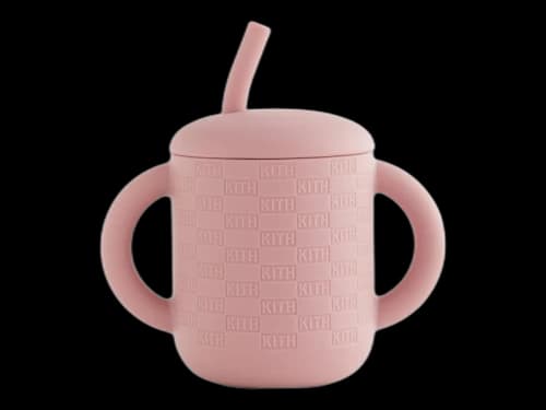 Kith Kids Mushie Silicone Training Cup & Straw Dusty Quartz