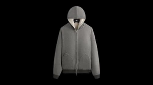 Kith & Kin Reversible Double Face Williams V Hoodie Dark Heather Grey