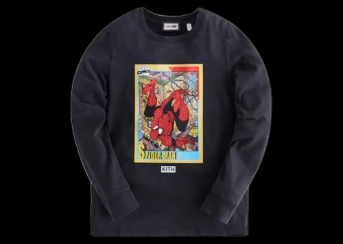 Kith Marvel Kids Spider-Man Hero Vintage L/S Tee Black