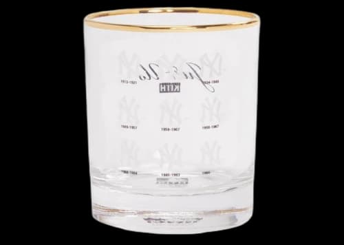 Kith MLB for New York Yankees Logo History Whiskey Glass Multi