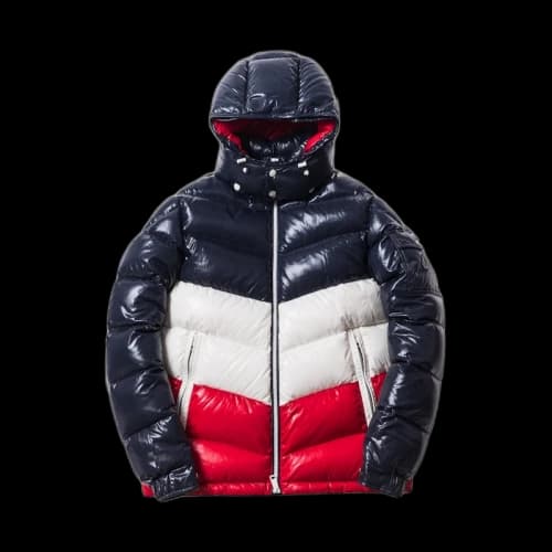 Kith Moncler Rochebrune Classic Down Jacket Navy/Red/White
