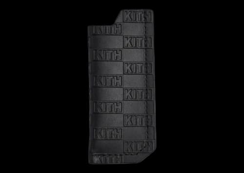 Kith Monogram Leather Lighter Pouch Black