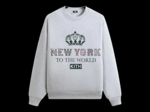 Kith Nelson Crewneck Sweatshirt (SS26) Light Heather Grey