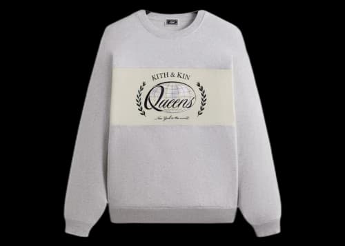 Kith Nelson Rugby Crewneck Light Heather Grey