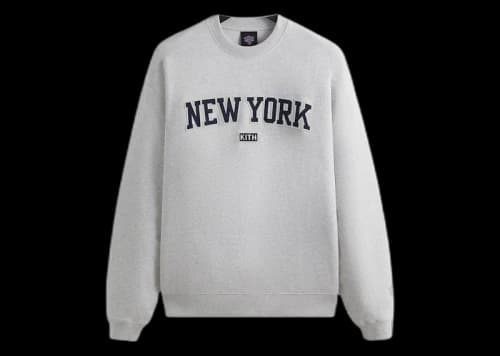 Kith New York Knicks City So Nice Nelson Crewneck Light Heather Grey