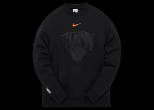 Kith Nike for New York Knicks Fleece Crewneck (FW21) Black