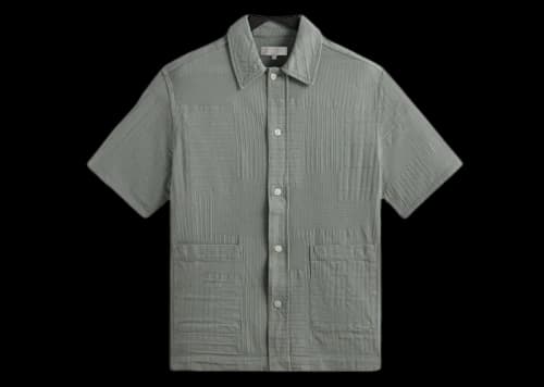 Kith Overdyed Patchwork Boxy Collared Overshirt Reverie