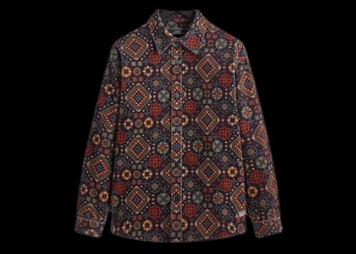 Kith Printed Wide Wale Cord Apollo Shirt Ink