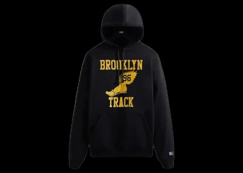 Kith Russell Athletic CUNY Brooklyn College Track Vintage Hoodie Black
