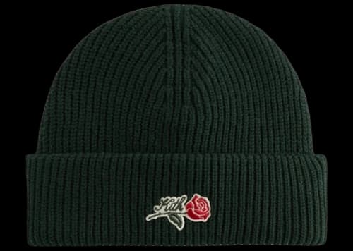 Kith Script Rose Felt Embroidery Cotton Beanie Stadium