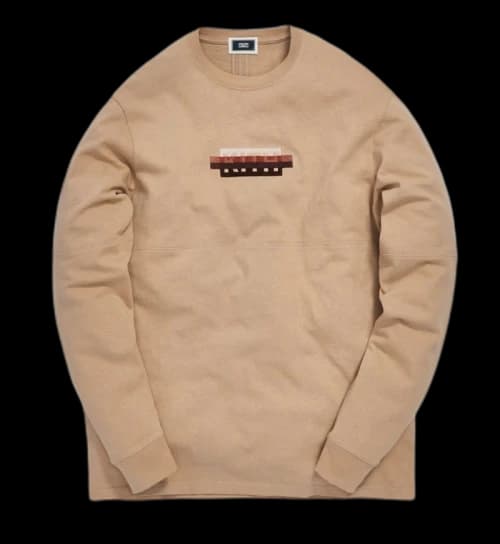 Kith Strike Through Panel L/S Tee Ancient Fossil