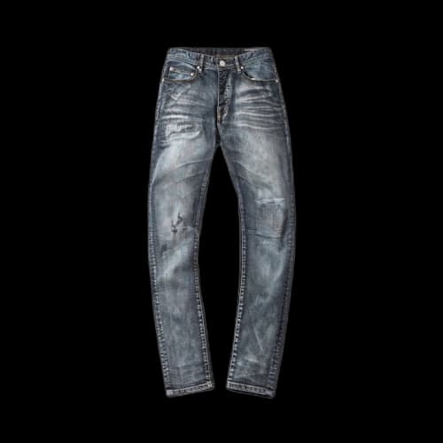 Kith Super Destroyed Monroe Denim Washed Dark Blue