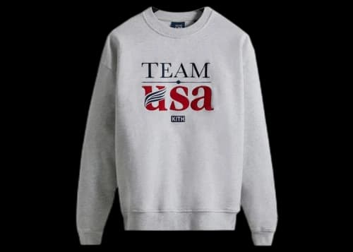 Kith Team USA Crewneck Light Heather Grey
