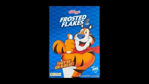 Kith Treats Kellogg’s Frosted Flakes Cereal Tony the Tiger Cereal Box (Not Fit For Human Consumption) Blue