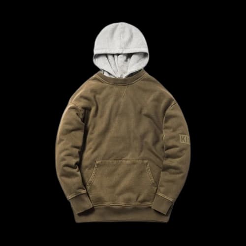 Kith Two-Tone Williams II Hoodie Olive/Heather Grey