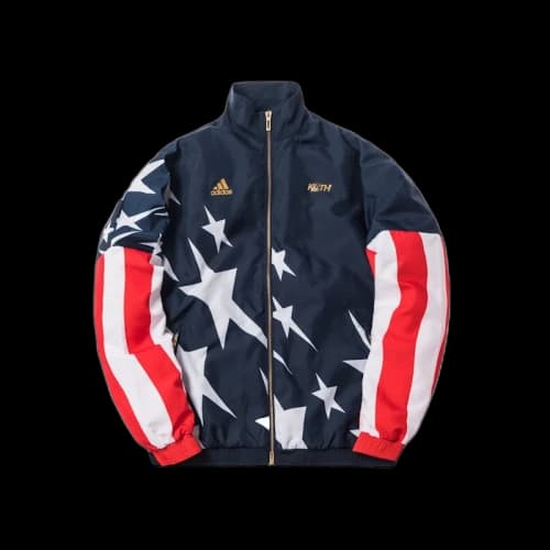 Kith x adidas Soccer USA Windbreaker Navy/Red