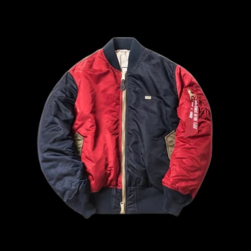 Kith x Alpha Industries MA-1 Bomber Navy/Red/Olive