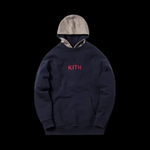 Kith x Bergdorf Goodman Classic Logo Williams 2 Hoodie Navy
