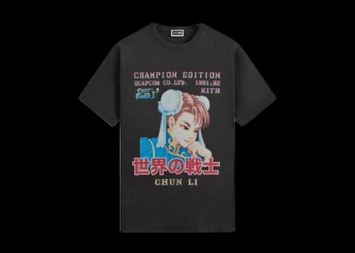Kith x Capcom Chun Li Champion Edition Vintage Tee Black