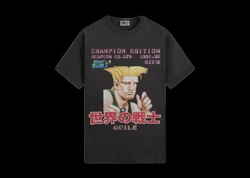 Kith x Capcom Guile Champion Edition Vintage Tee Black