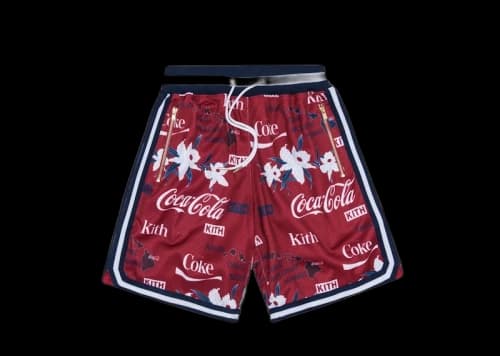 Kith x Coca-Cola x Mitchell & Ness Hawaii Shorts Red