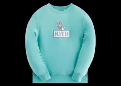 Kith x Disney Kids Mickey & Friends Daisy Classic Logo Crewneck Mykonos