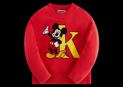 Kith x Disney Kids Mickey & Friends Mickey K Crewneck Sweater Fame