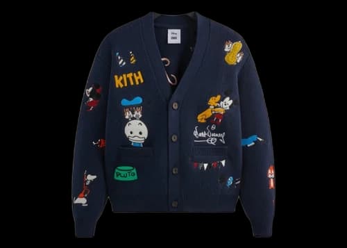 Kith x Disney Mickey & Friends Chunky Yarn Cardigan Nocturnal