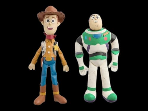Kith x Disney Pixar Woody & Buzz Lightyear Leather Plush Set of 2 Multicolor