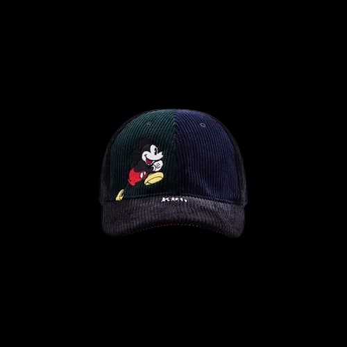 Kith x Disney Split Colorblocked Corduroy Mickey Cap Navy