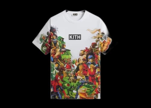 Kith x Marvel vs. Capcom New Age of Heroes All-Over Printed Tee White