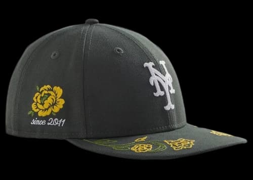 Kith x New Era For Mets Floral Chainstitch 59Fifty Low Profile Cypress