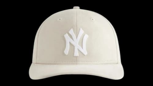 Kith x New Era For The New York Yankees Microsuede 59Fifty Low Profile Fitted Hat Sandrift