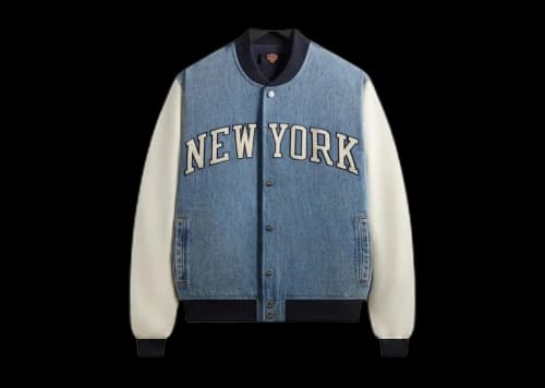 Kith x New York Knicks Denim Marvin Bomber Medium Indigo