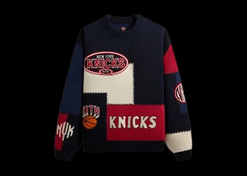 Kith x New York Knicks Patchwork Crewneck Sweater Nocturnal